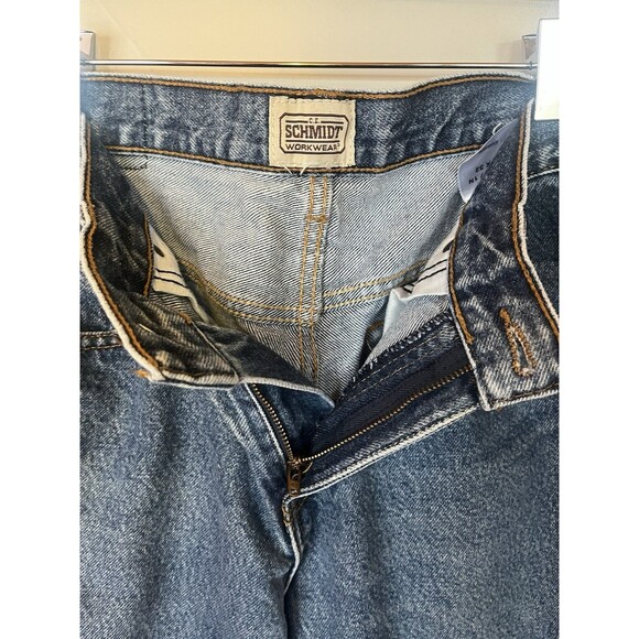 CE Schmidt Workwear Jeans Heavy Duty Quality 100% Cotton Men’s 30x32 Medium Wash - Picture 10 of 11